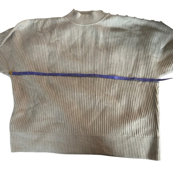 Tahari Gray Cowl Neck Sweater with Ribbed Texture - Picture 6 of 9